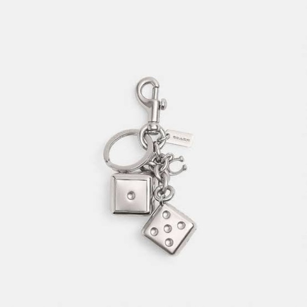 Coach Silver Dice Bag Charm